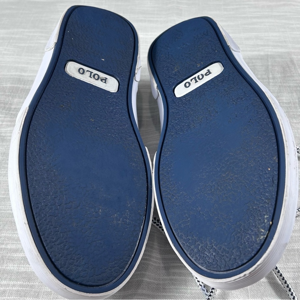 **SOLD**Polo Ralph Lauren Faxon Low White Genuine Leather lace up Mens shoes - Picture 2 of 16